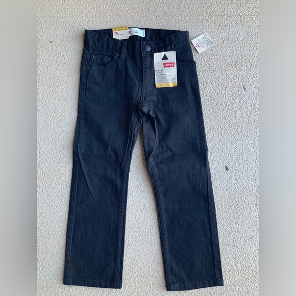 LEVI’S Boys 511 Slim Fit Soft Brushed Black Jeans Pants Size 5 Reg BRAND NEW - Picture 4 of 14